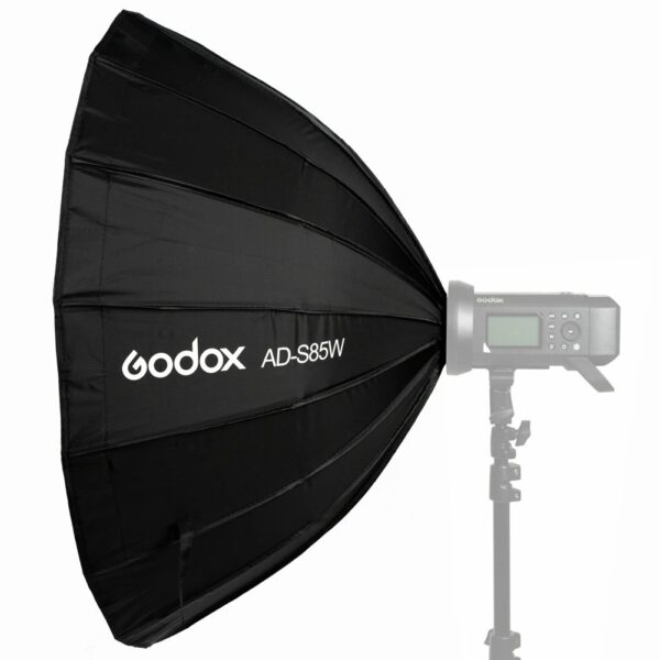 Godox AD-S85 je izuzetno kvalitetan brzosklopivi softbox namenjen za upotrebu sa Godox AD400, AD300, ML-60 glavama koje imaju godox kacenje.