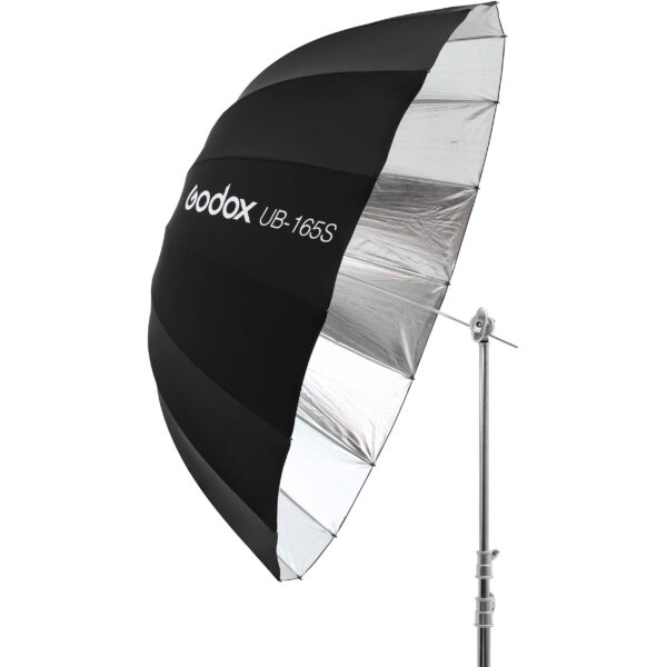 Godox UB-165S je kišobran silver unutrašnjosti i velikog prečnika od 165cm. Idealan je kod portreta ili grupnih fotografija.