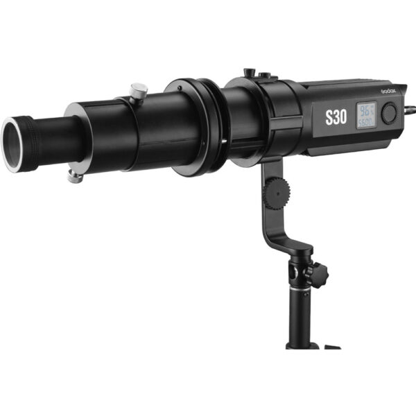 Godox SA-P Projection Attachment sa 85mm objektivom vam omogućava da što preciznije usmerite snop svetlosti koji šalju glave Godox S30 i S60