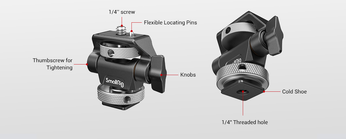 SmallRig Swivel and Tilt Adjustable Monitor Mount with Cold Shoe Mount (2905)