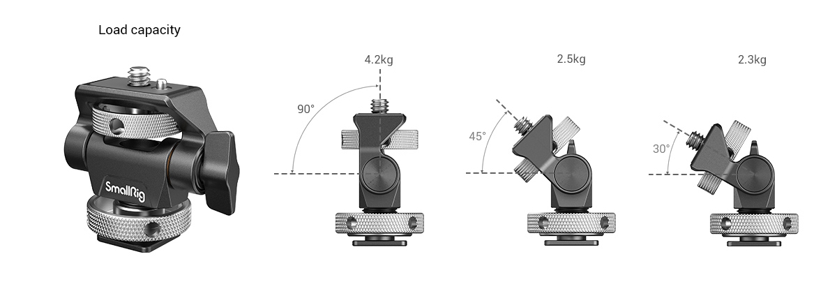 SmallRig Swivel and Tilt Adjustable Monitor Mount with Cold Shoe Mount (2905)