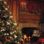 Savage stampana VINYL pozadina 1.5m x 2.2m COZY HOLIDAY FIREPLACE