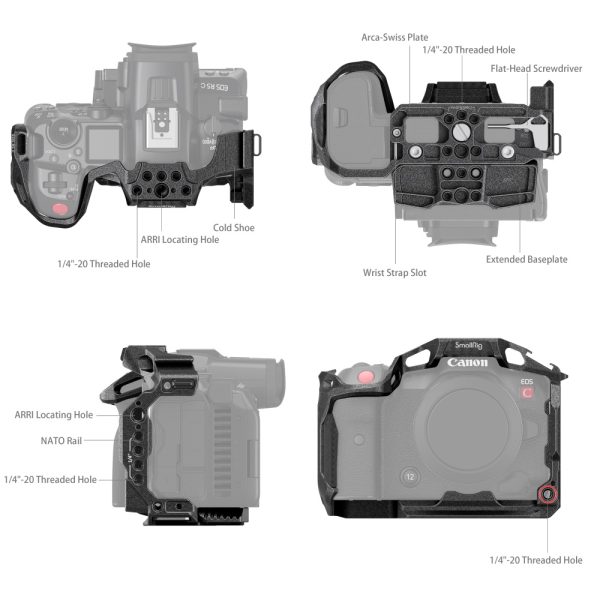 SmallRig Black Mamba Cage Canon R5C (3890)