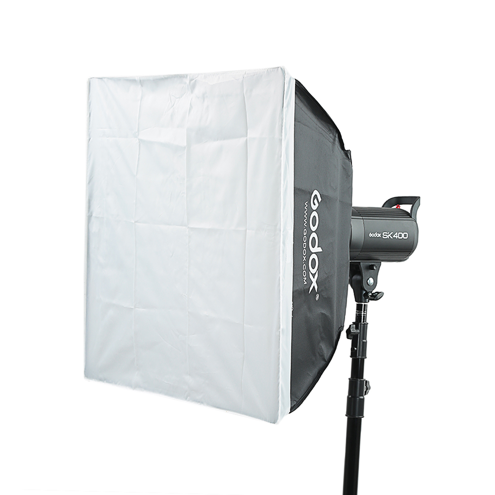 Softbox Godox UL-Box 60x60 Cm Avec Monture Bowens - Pliable Rapide, Grille Nid D'Abeille, Diffuseurs - Pour Flash Et LED Studio