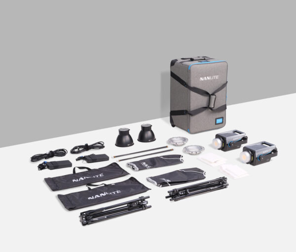 NANLITE FC-300B 2KIT-ST-LS Bi-color LED reflektor (2 kom + 2 softboxa + 2 stativa + kofer 2700-6500k) - Image 10