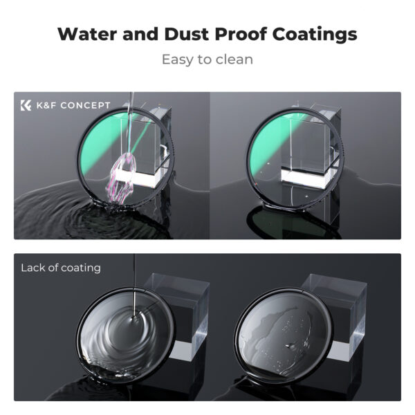 KF Concept 95MM Black Mist Filter 1/4, HD, Waterproof, Anti Scratch, 28 layer Green Coatings (Nano-X Series) - Image 5