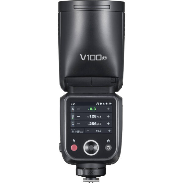 V100 je najnoviji i najjaci model blica od Godoxa. U pitanju je jaca i dodatno unapredjena verzija V1 Pro modela. Koristi VB30 punjivu li-ion bateriju koja omogucava do 400 okidanja na punoj snazi