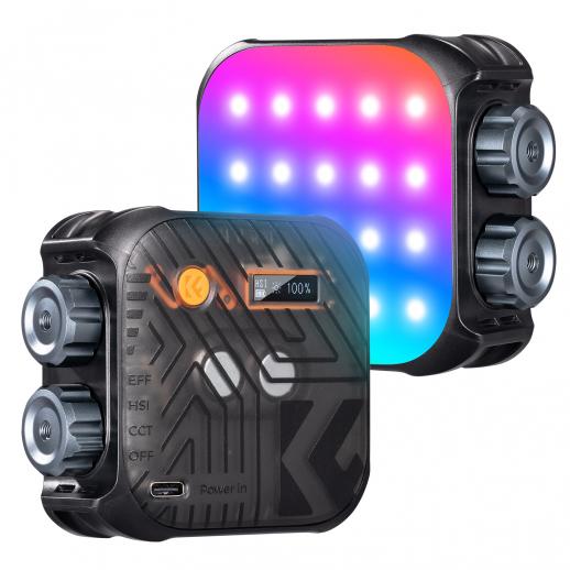 KF Concept KF34.036 2500K- 9900K RGB LED Video Ligtht (Black)_1 KF Concept KF34.036 RGB reflektor (2500K-9900K, crni) - Slika 1