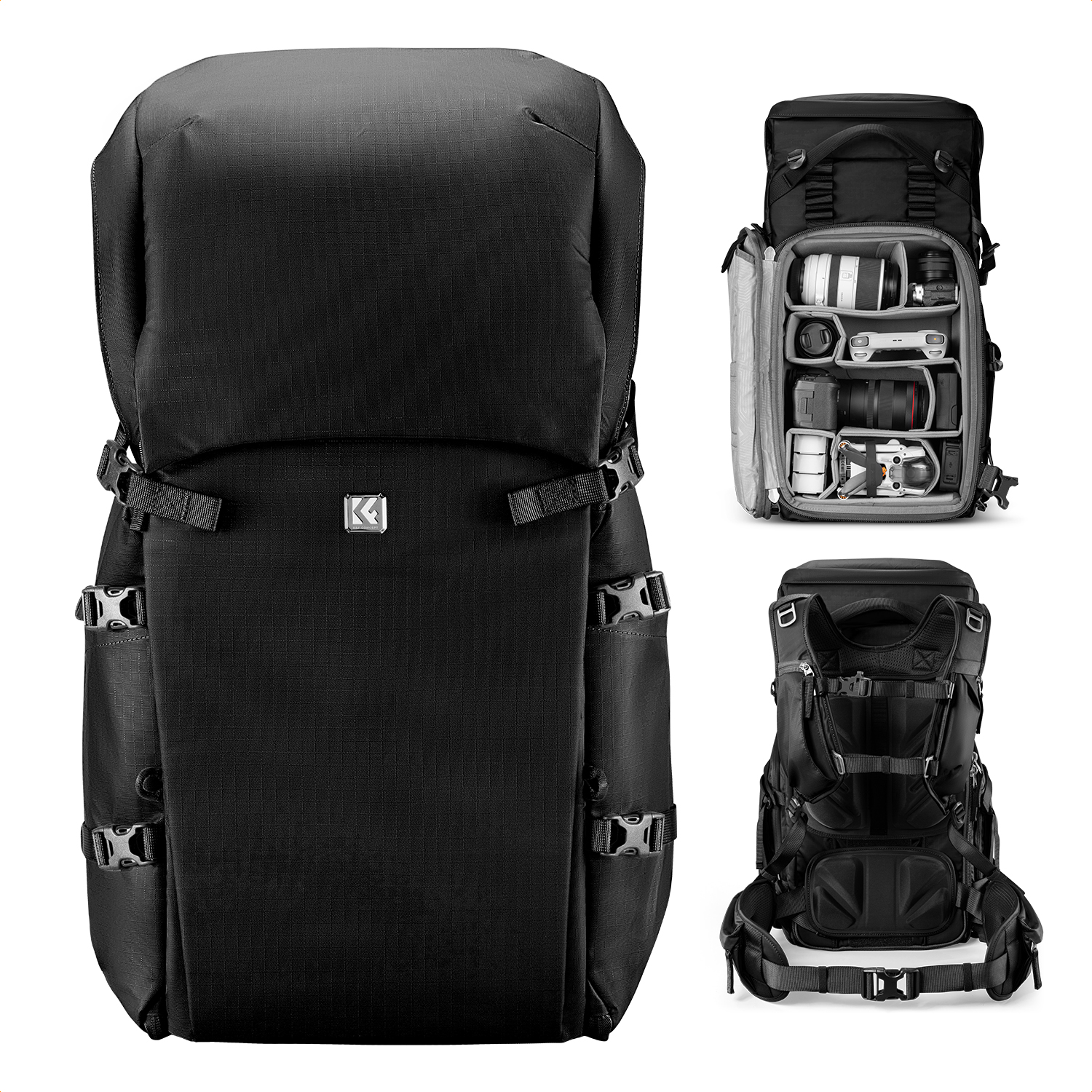 KF13.207V1-1 KF Concept KF13.207V1 Outdoor Backpack 30L Star Wander 04 (Black) - Slika 1