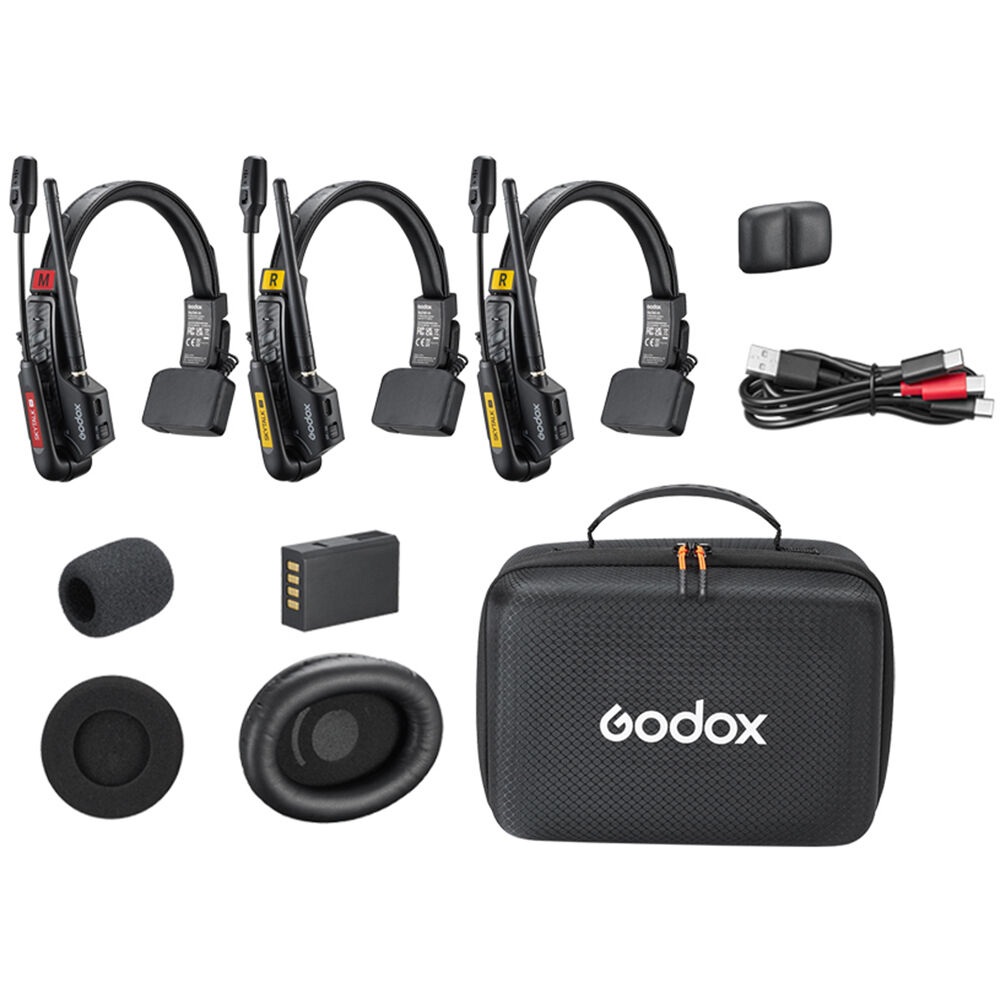 Godox SkyTalk Air 3S 3-Person Full-Duplex Wireless Intercom Headset System (2.4 GHz) Godox SkyTalk Air 3S je vrhunski bežični sistem slušalica sa mikrofonom (headset), dizajniran da obezbedi kristalno čistu i pouzdanu komunikaciju