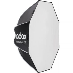 Godox EazyFlow Octa 120 je prenosivi oktagonalni softboks prečnika 120 cm, kreiran za fotografe i videografe koji žele mekše svetlo prirodnijeg karaktera