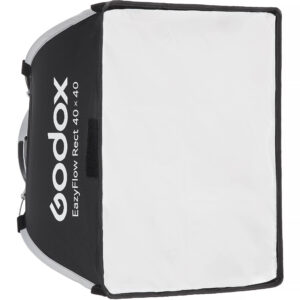 Godox EazyFlow Rect 40×40 je prenosivi pravougaoni softboks dimenzija 40×40 cm, dizajniran za fotografe i videografe koji traže vrhunski kvalitet svetla